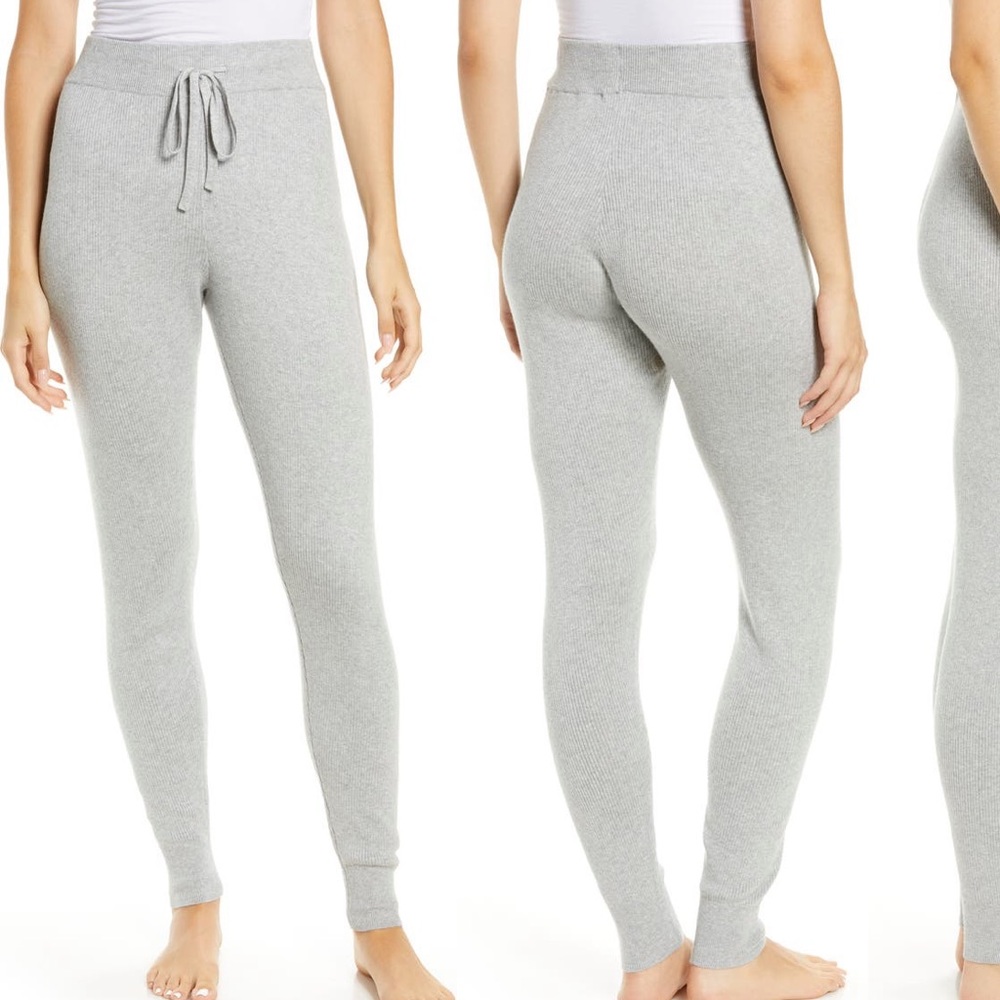 🧡 Nordstrom Cotton Blend Lounge Sweater Pants Grey Heather